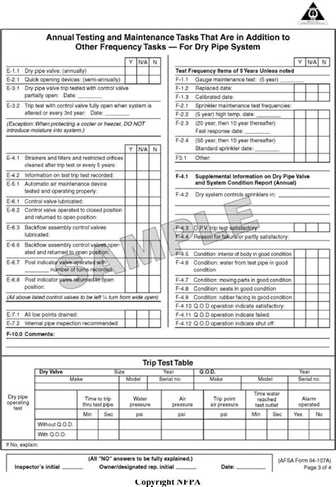 NFPA 25 20084. . Nfpa 25 inspection forms free download